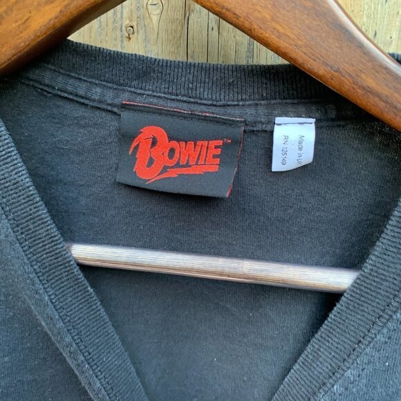 Vintage David Bowie Graphic T Shirt Black - Picture 4 of 5